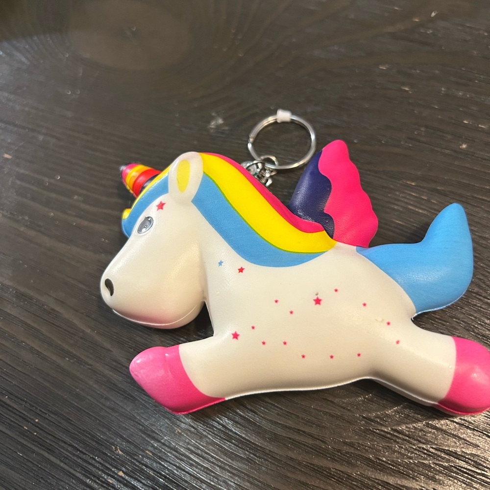 Colorful Unicorn Keychain Toy